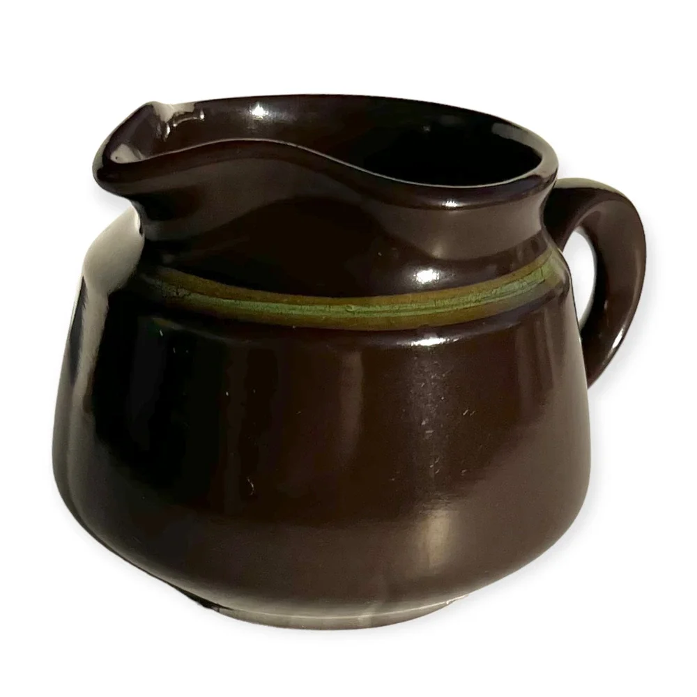 Franciscan Madeira Vintage 1960s Brown and Green Earthenware Creamer Pitcher